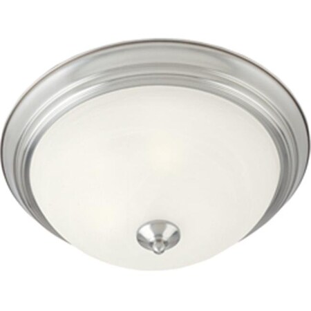 MAXIM LIGHTING Maxim Lighting 5849MRSN 6" H 2-Light Flush Mount with Marble Glass - Satin Nickel 5849MRSN